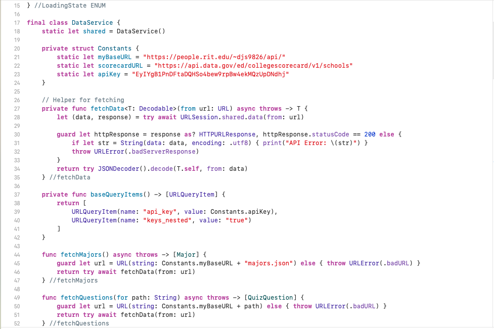 API Integration Code